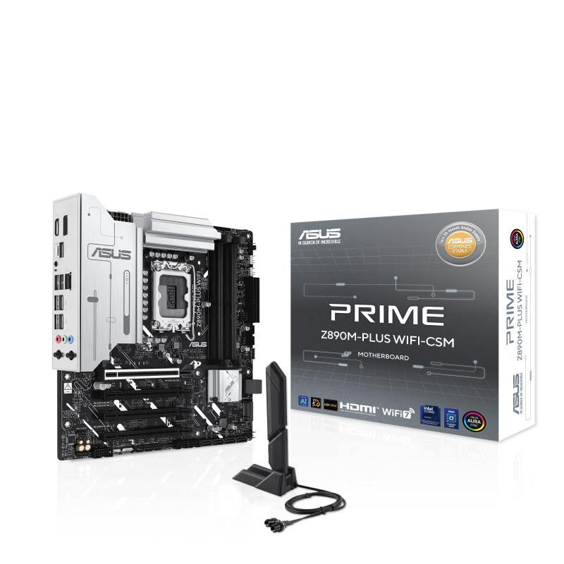 MAINBOARD (เมนบอร์ด) ASUS PRIME Z890M-PLUS WIFI-CSM LGA1851 DDR5 Wi-Fi 7 mATX