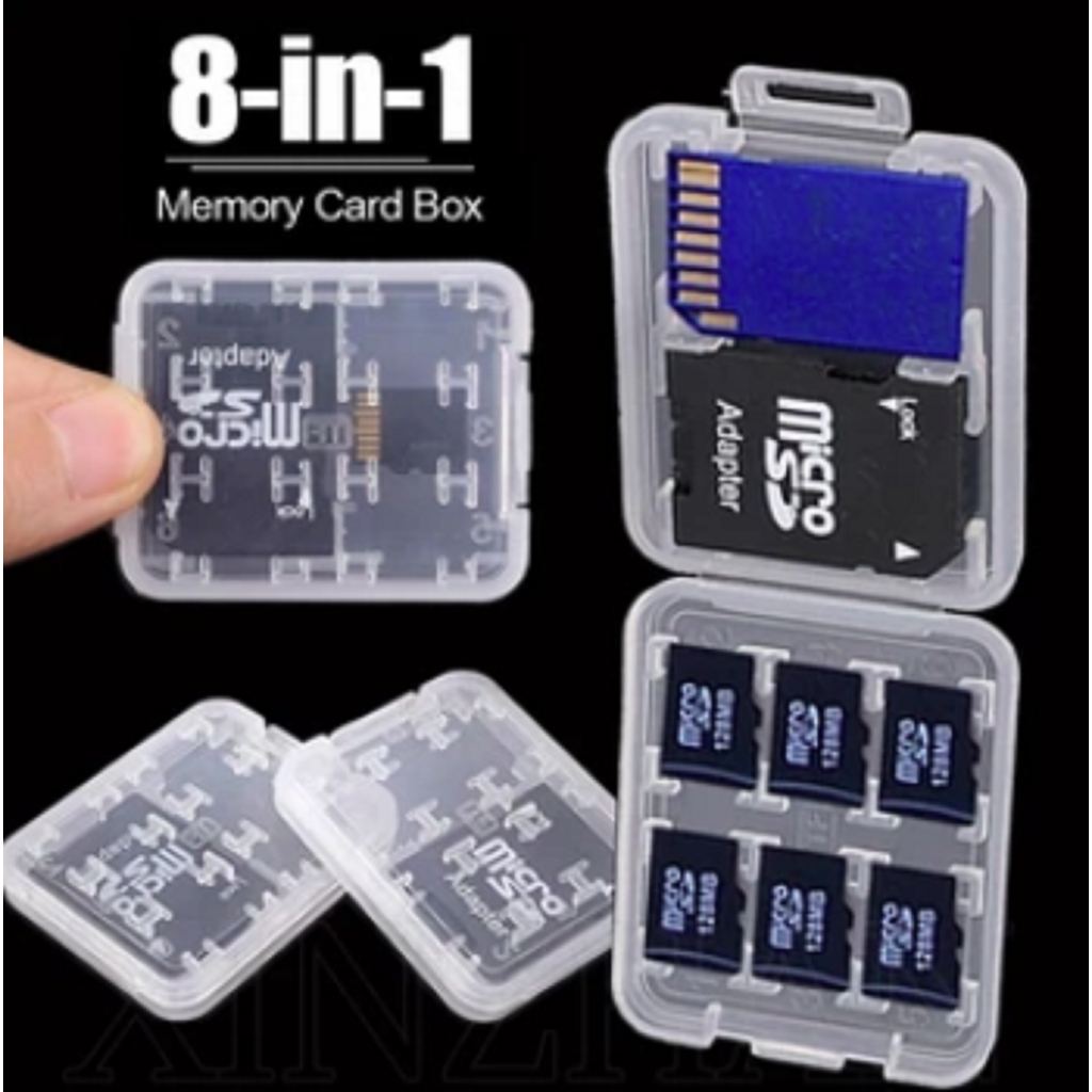 รุ่นใหม่...8 in 1 กล่องเก็บ micro sd card กล่องใส่ sd card ตลับเก็บ memory card เมมโมรี่ เอสดีการ์ด