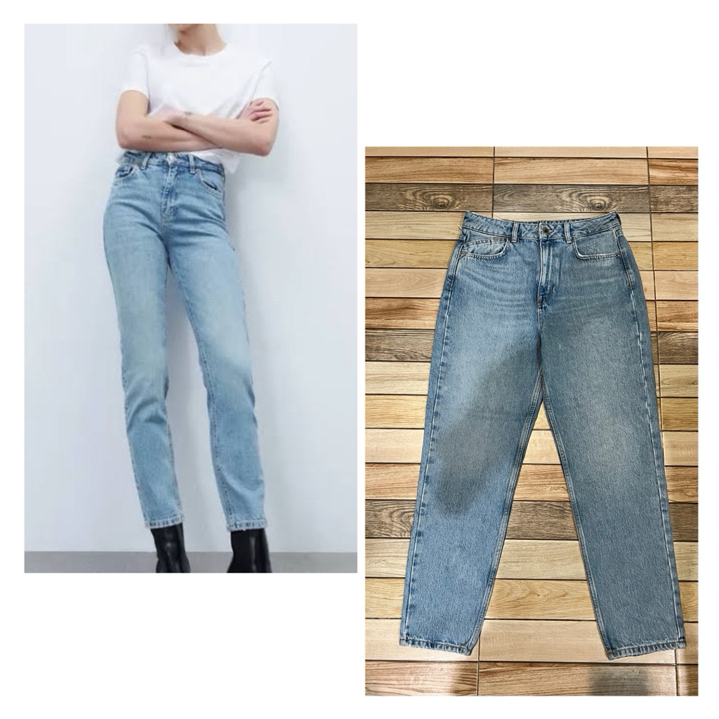 ZARE High Rise Mom Jeans