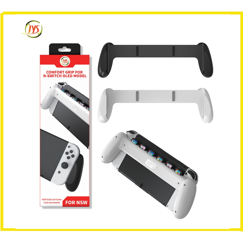 Switch OLED Grip จับคอนโซล ด้ามจับคอนโทรลเลอร์เกม Switch OLED พร้อมดีไซน์ที่เก็บการ์ดเกม