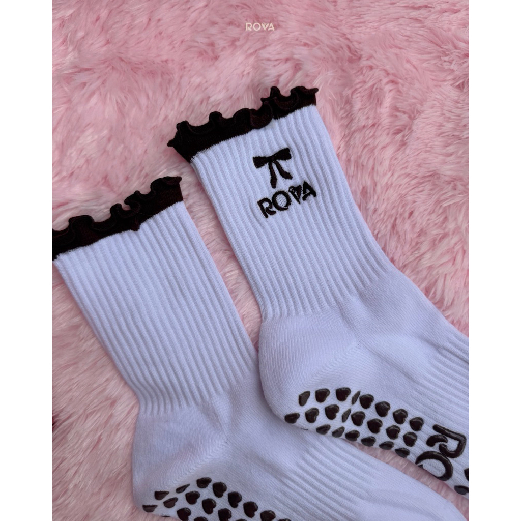 ROVA - Bow & Bloom Grip Socks (Pilates Socks/Yoga Socks) ถุงเท้าพิบาทิส