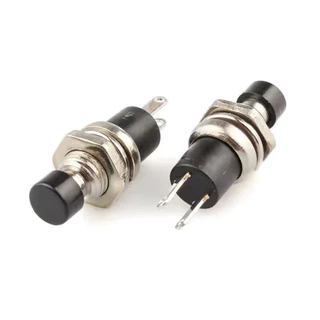 【พร้อมส่ง】สีแดง ดำ 1ชิ้น Push Button Switch สวิทช์ กดติด ปล่อยดับ รุ่น PBS-110 ขนาด 7 มม. Reset Switch (กดติด-ปล่อยดับ)
