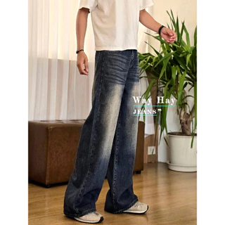 5 สี BAGGY JEANS กางเกงยีนส์ คุณภาพสูง ผลิตจากผ้ายีนส์แท้ หนานุ่มสวมใส่สบาย ทรงขากระบอกกลาง