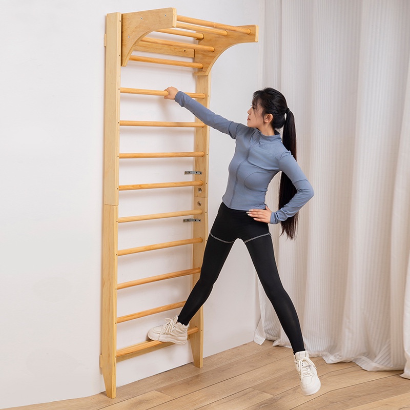 บาร์ไม้ stall bars บาร์ไม้ติดผนัง บาร์ยิมนาสติก swedish ladder บาร์ดึงข้อติดผนัง ที่โหนบาร์ติดผนัง (ยังไม่ประกอบ)