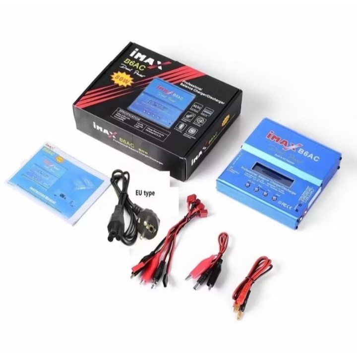 Battery charger IMAX B6 B6AC 80W  และ บอร์ดชาร์จ XT60 ชาร์จได้พร้อมกัน 1-6 ก้อน(สินค้าส่งจากกรุงเทพ)