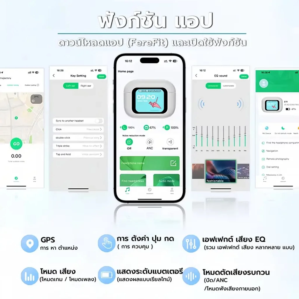A11 Pro หูฟัง Bluetooth ANC ลดเสียงรบกวน มีไมค์ thumbnail 8