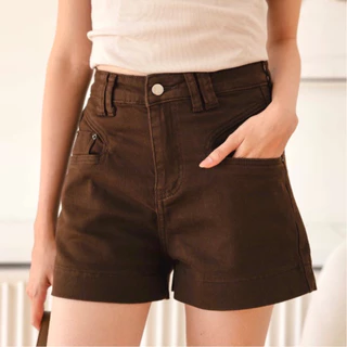 (พร้อมส่ง) CHUUCHOP - (XS-4XL) Rocky short jeans กางเกงยีนส์ขาสั้นผู้หญิง เอวสูง ผ้ายืด ยีนส์ขาสั้น รับซัมเมอร์ (C9300)