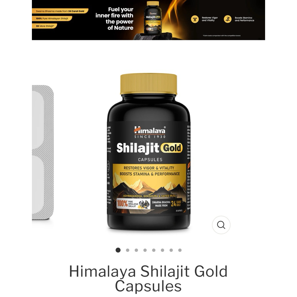 Himalaya Shilajit Gold Restores Vigor&Vitality Boosts Stamina & Performance 100% pure Himalaya Shilajit 24 Carat Gold