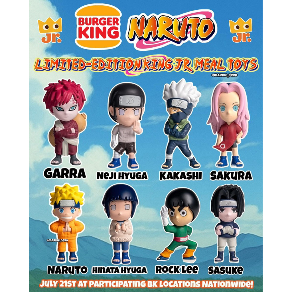 (พร้อมส่ง) ของแท้ 100% BURGER KING X NARUTO COLLECTION BOX ฟิกเกอร์นารุโตะ สินค้าพรีเมียม ลิขสิทธิ์แ