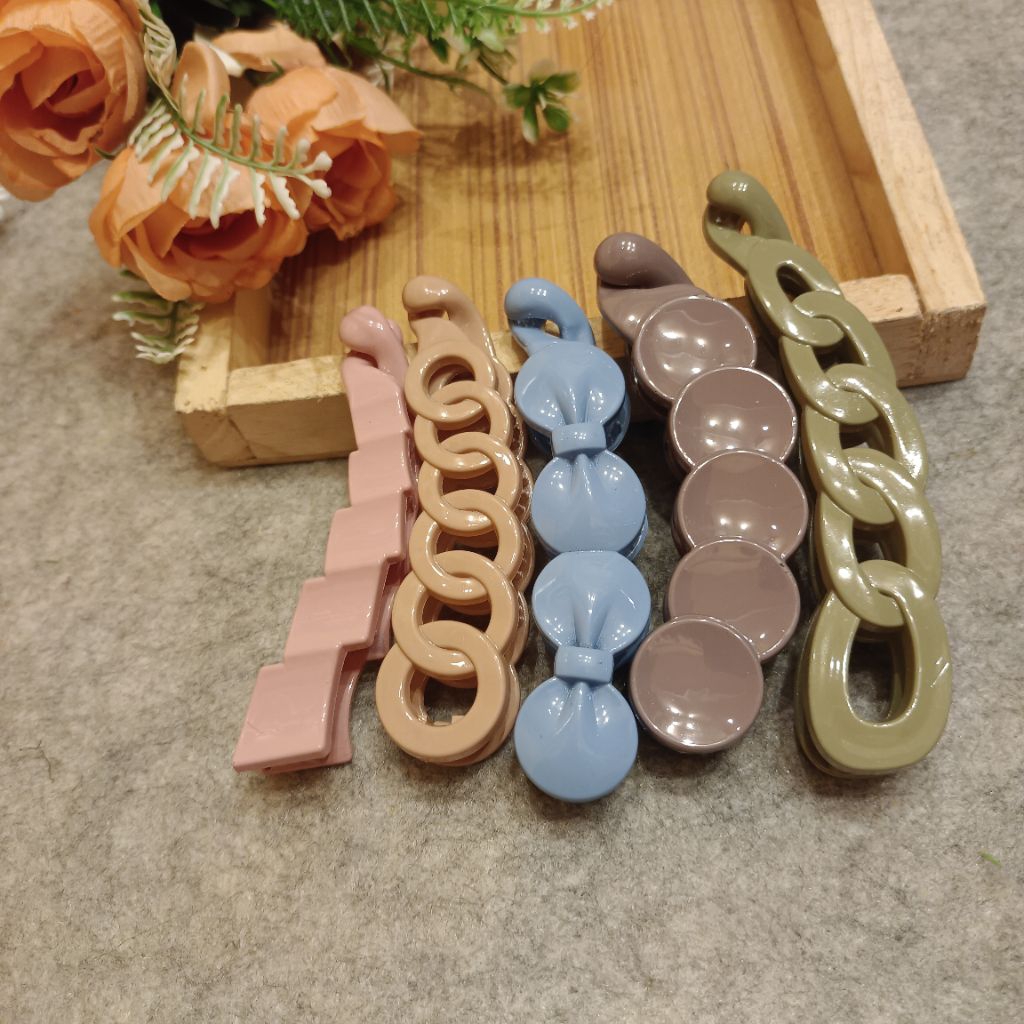 NEW!!! กิ๊ฟกล้วย กิ๊บหนีบผม สีพาสเทล HAA-41585