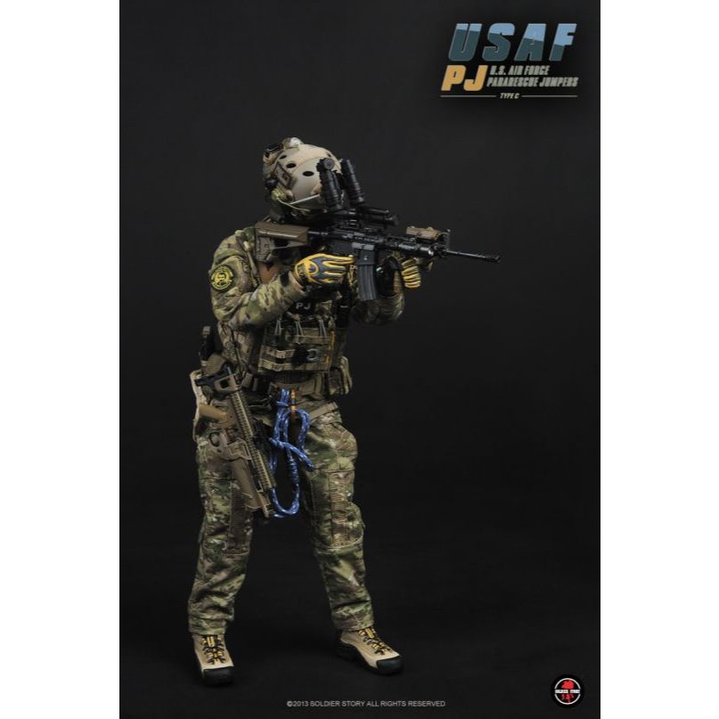 (พร้อมส่ง) โมเดลทหารชุดผ้าขนาด 1/6 Soldier Story - USAF PJ Air Force Pararescue Jumpers Type C