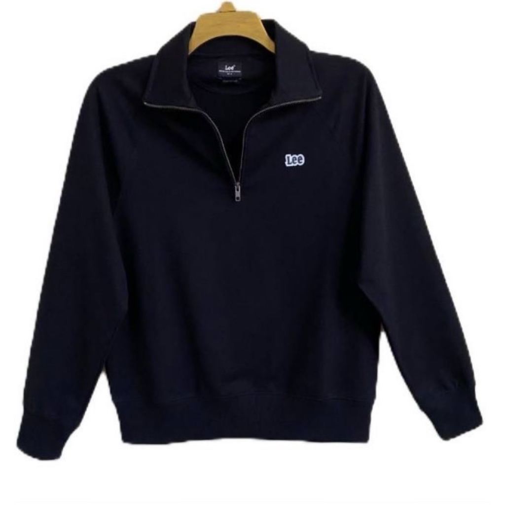 คอปกสีดำพร้อมส่ง✅ LEE เสื้อยืดคอปก สีดำ มีซิปหน้า ผ้านิ่มสวมใส่สบาย ใส่ได้ผู้ชายหญิง ราคาป้าย 2190 บ