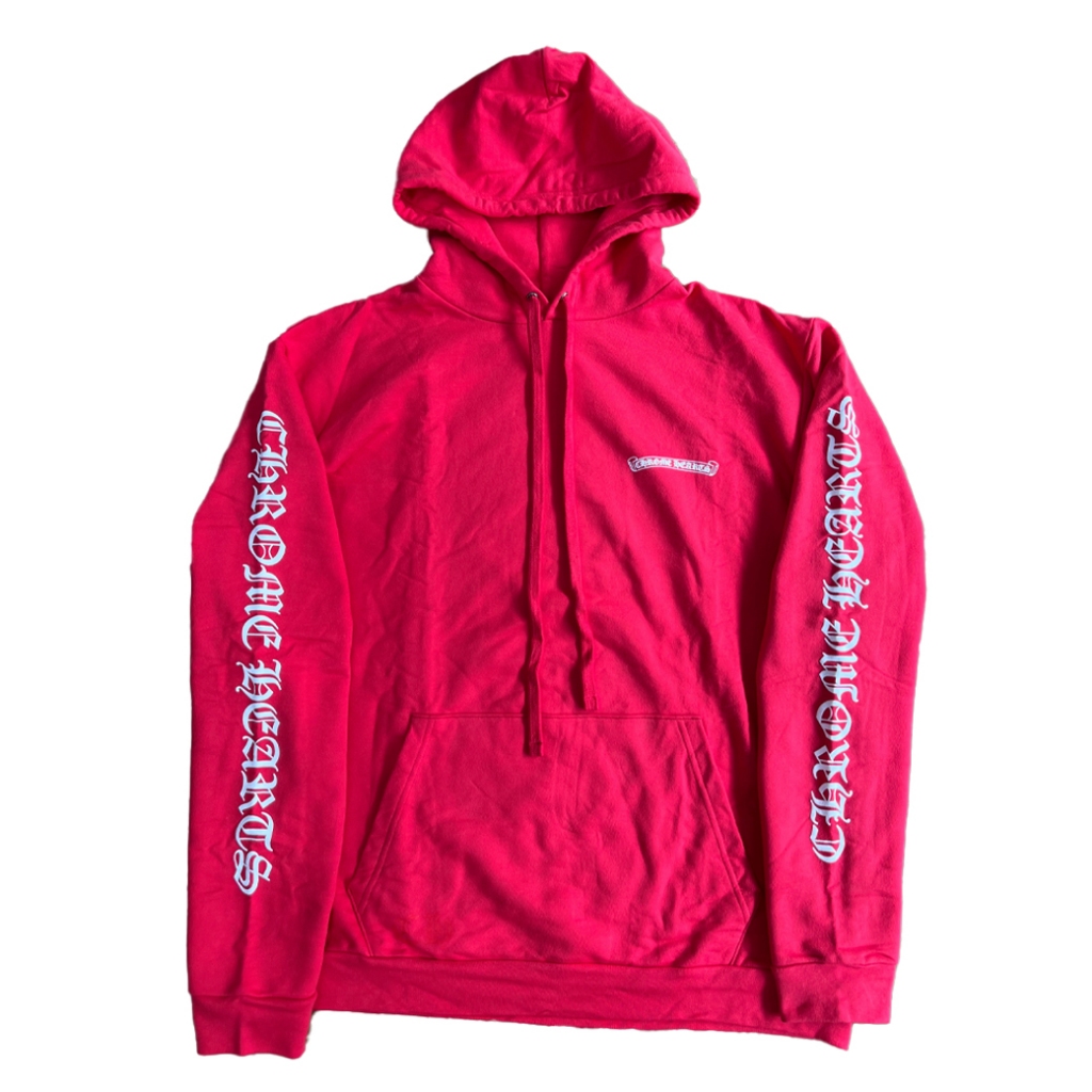 Chrome Hearts Script Logo Red Hoodie (RED/WHITE)