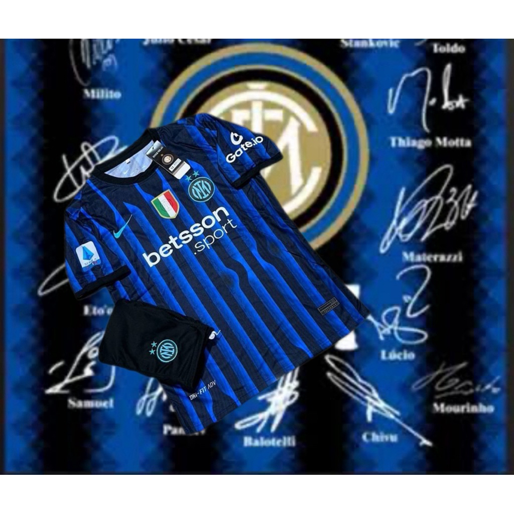 ชุดทีม อิน-เตอร์ มิลาน  Inter Mi-lan ปี2025 ชุดฟุตบอลผู้ชาย ได้ทั้งชุด เสื้อ + กางเกง รุ่นใหม่ล่าสุดราคาถูก