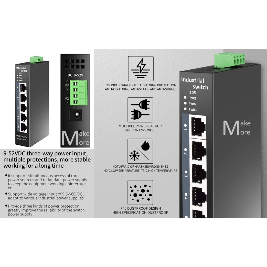 Industrial Network Switch 5 port (Unmanage switch)