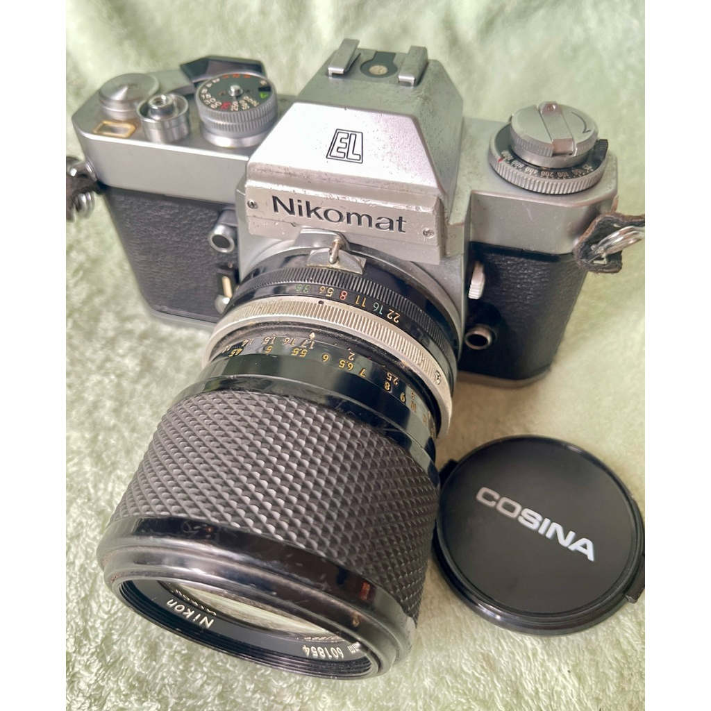 กล้องฟิล์ม Nikon Nikomat EL พร้อมเลนส์ nikon zoom 43-86mm. f3.5 มิอ2 made in Japan