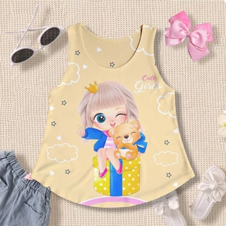เสื้อกลามเด็กผู้หญิง ลายโพนี่ ยูนิคอร์น น่ารัก ใส่สบาย ไม่ร้อน แห้งง่ายแห้งไว ยับยาก ตั้งแต่ 6 เดือน - 8 ขวบ