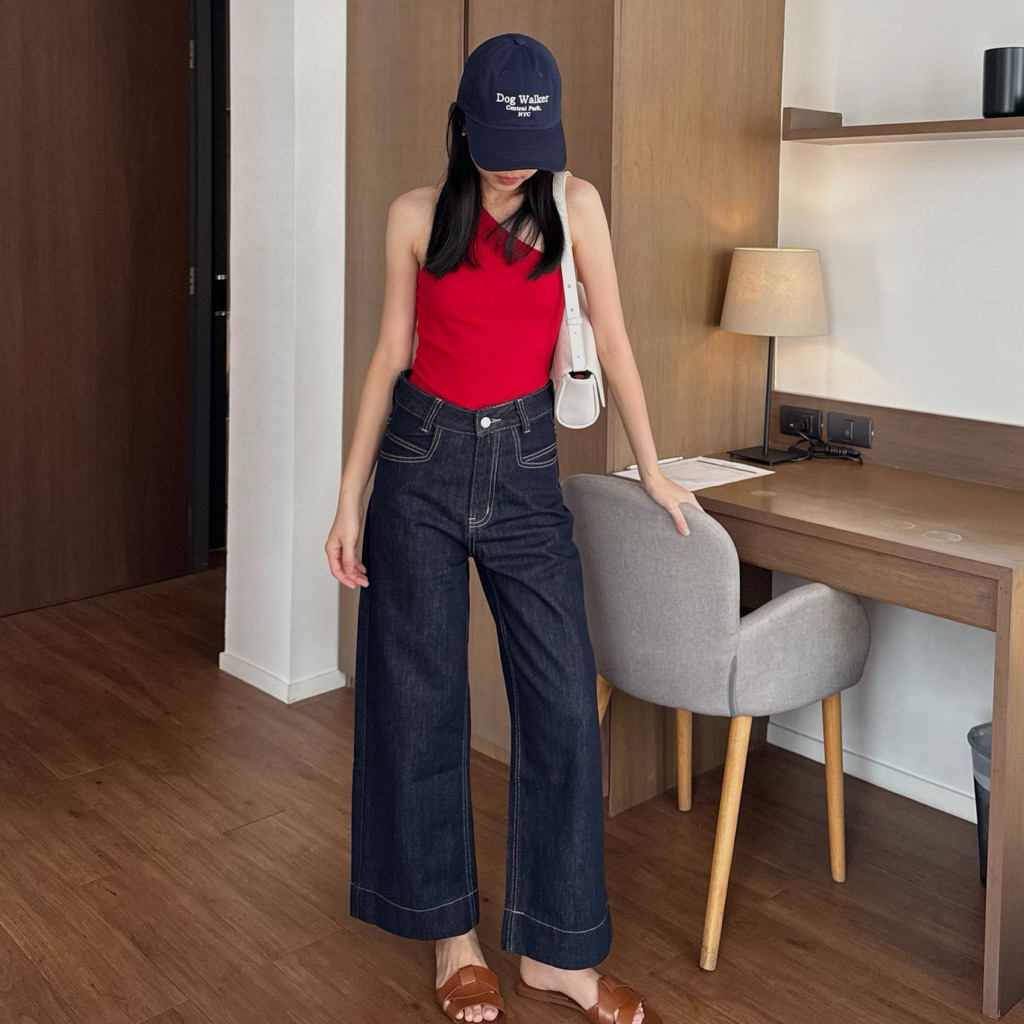 Dark Blue Jeans l กางเกงยีนส์ขายาว ราคา ถูกที่สุด ดีลบีเคเค แกลเลอรีภาพที่ 6