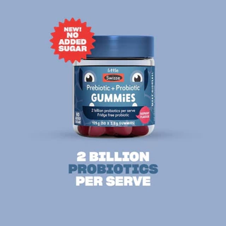 Little Swisse Pre + Probiotic Gummies 50 Pack กัมมี่พรีไบโอติกและโปรไบโอติก รสราสเบอร์รี่