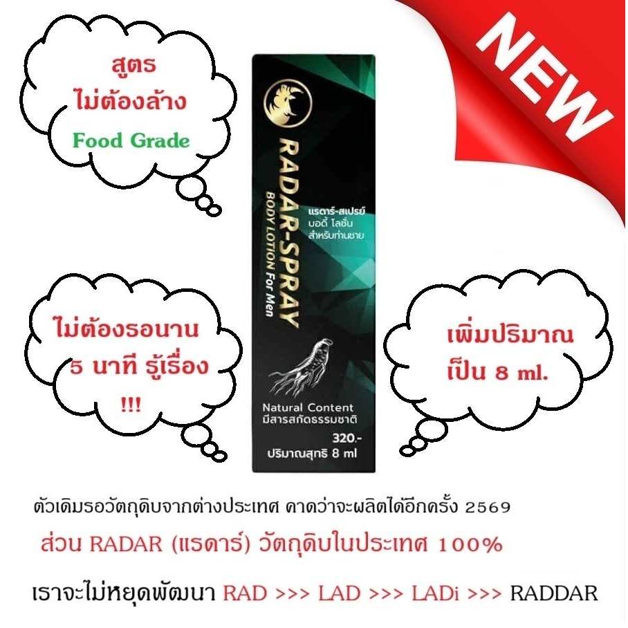 แรดาร์ RADAR SPRAY แลดี้ โลชั่น ขวดสเปรย์ LADI-PLUS ขนาด 8 ซีซี จำนวน 1 ขวด - รูปที่ 2