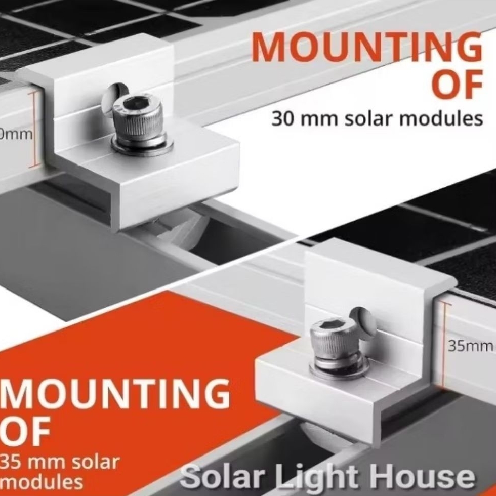 SOLAR Cell End Clamp 30 - 40 mm ยึดข้างแผงโซล่าเซลล์