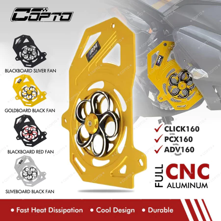 CNC ยามหม้อน้ำอลูมิเนียมเกรดการบินและอวกาศ สำหรับ PCX160/CLICK160/ADV160/LEAD125/GIORNO125 2025 ติดตั้งง่าย ไม่ต้องเจาะ