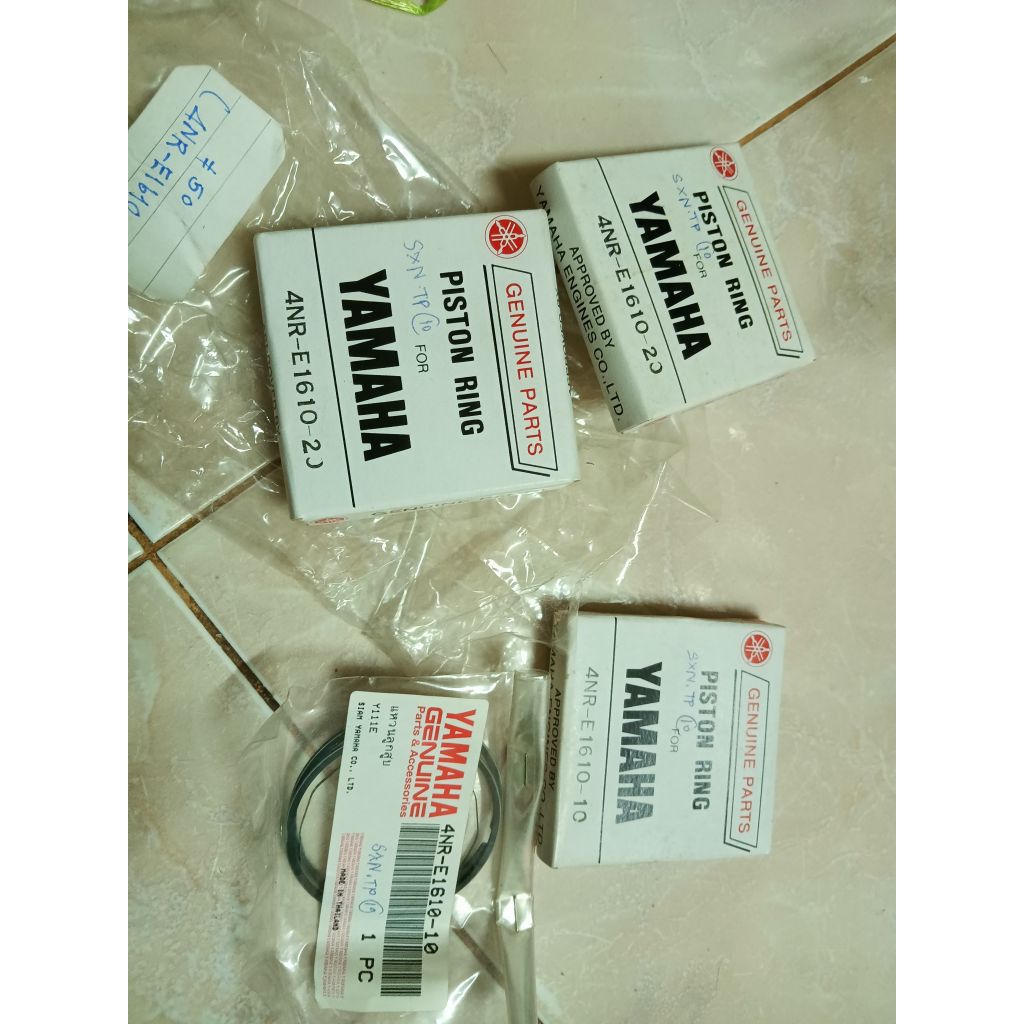 4NR-E1610 แหวนลูกสูบแท้ Yamaha Y111 เฉพาะแหวน มีเลือก2ขนาด 0.25 และ 0.50