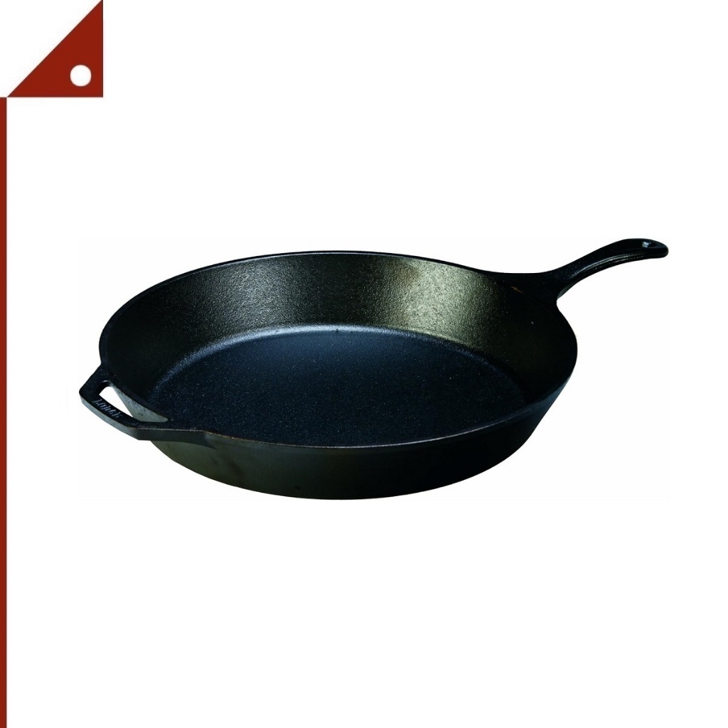 Lodge : LDGL14SK3PLT* กระทะเหล็กหล่อ Cast Iron Pre-Seasoned Skillet, Black, 15 Inch.