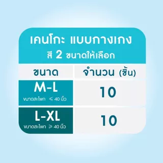 Kenko กางเกงโอบกระชับซึมซับไว L-XL [20ชิ้น] แพมเพิสผู้ใหญ่แบบกางเกง แพมเพิสผู้ใหญ่สำหรับผิวแพ้ง่าย