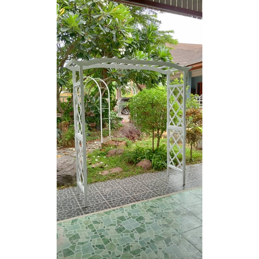 ซุ้มกุหลาบซุ้มไม้เลื้อยกุหลาบเลื้อยระแนงไขว้ใหญ่