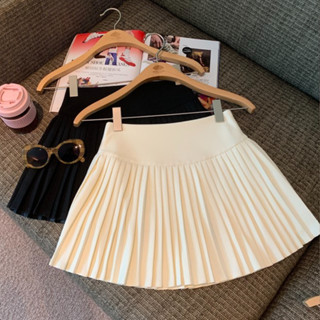 Aurae S-6XL กระโปรงสั้นจีบรอบสีพื้น ทรงสวย แมทช์ง่ายสุดๆ
