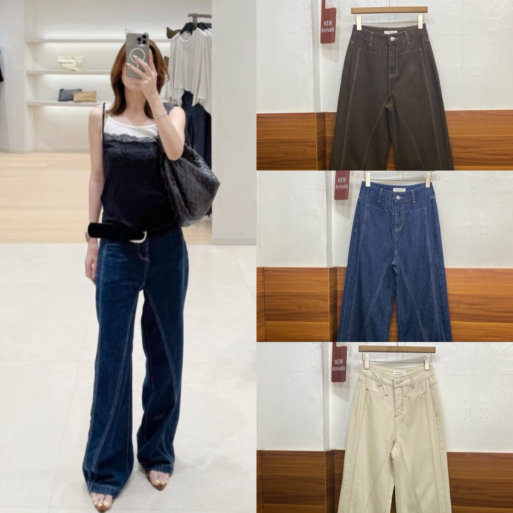 ส่งด่วน 🛵 #9913 STUDIOX2 STRAIGHT LEGS DENIM JEANS   กางเกงยีนส์ทรงขากระบอกตรง ดีเทลเดินด้ายที่ขา