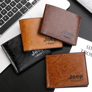 Jeep Buluo กระเป๋าตังผู้ชาย กระเป๋าสตางค์สั้น กระเป๋าใส่เหรียญ ใส่บัตร Men's wallet, PU leather coin purse, card holder
