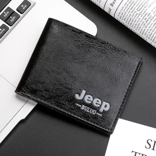 Jeep Buluo กระเป๋าตังผู้ชาย กระเป๋าสตางค์สั้น กระเป๋าใส่เหรียญ ใส่บัตร Men's wallet, PU leather coin purse, card holder