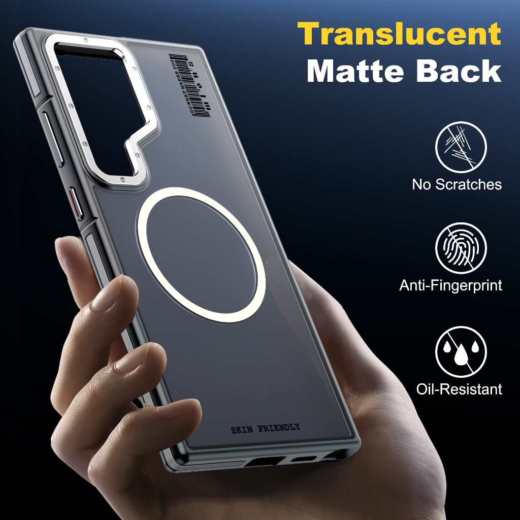 WSKEN samsung S25Ultra ชุด ฟิล์มกระจกนิรภัย เคสแม่เหล็ก ฟิล์มกล้อง for S24Ultra เอชดี ทนทานต่อการตกหล่น ทนต่อรอยขีดข่วน - รูปที่ 4