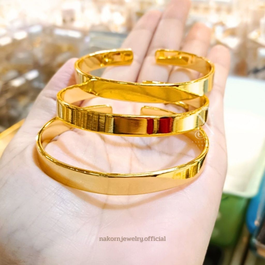 กำไลข้อมือ ตัวC เศษทองแท้ เกรดพรีเมี่ยม ฟรีไซส์ปรับขนาดได้ ข้อมือ14-17 ซม.ใส่ได้พอดีสวย ไม่ลอกไม่ดำใส่อาบน้ำได้