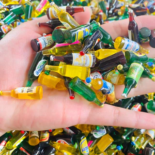 (จำนวน 50 ชิ้น) เรซิ่นขวดเครื่องดื่ม ขวดเหล้า จิ๋ว DIY คละแบบ อุปกรณ์ตกแต่งDIY