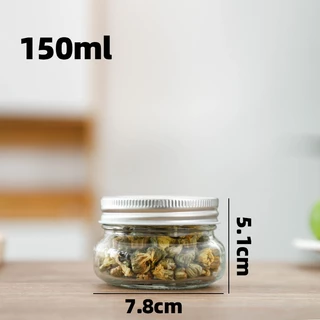 ขวดโหลแก้วกลม ฝาเกลียว โถแก้วใส มีฝาปิด กระปุกเก็บอาหาร 250ML-1000ML