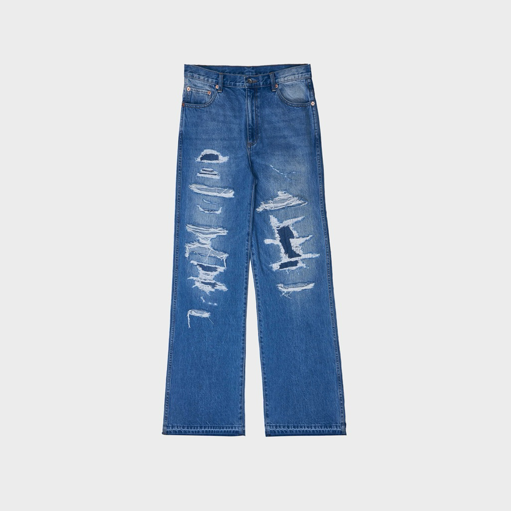 'Destroyed' Wide Flare Jeans