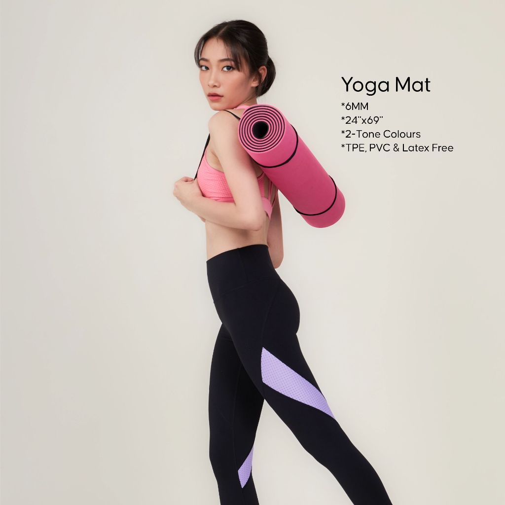 D&P Sport Yoga Mat | Two-Tone | DM-1005 เสื่อโยคะ ลายกันลื่น สัมผัสนุ่มสบาย