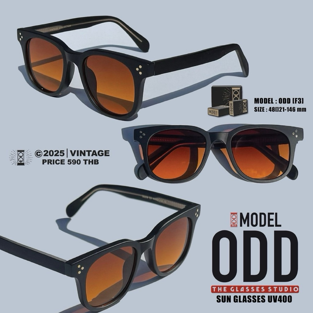TANES.SS | ODD [SUNGLASSES UV 400] ดีไซน์สุดวินเทจเลนส์กันแดด UV400 กรอบแข็งแรงทนทาน พร้อมทุกสถานการณ์ กันแดดแรงๆ - รูปที่ 7