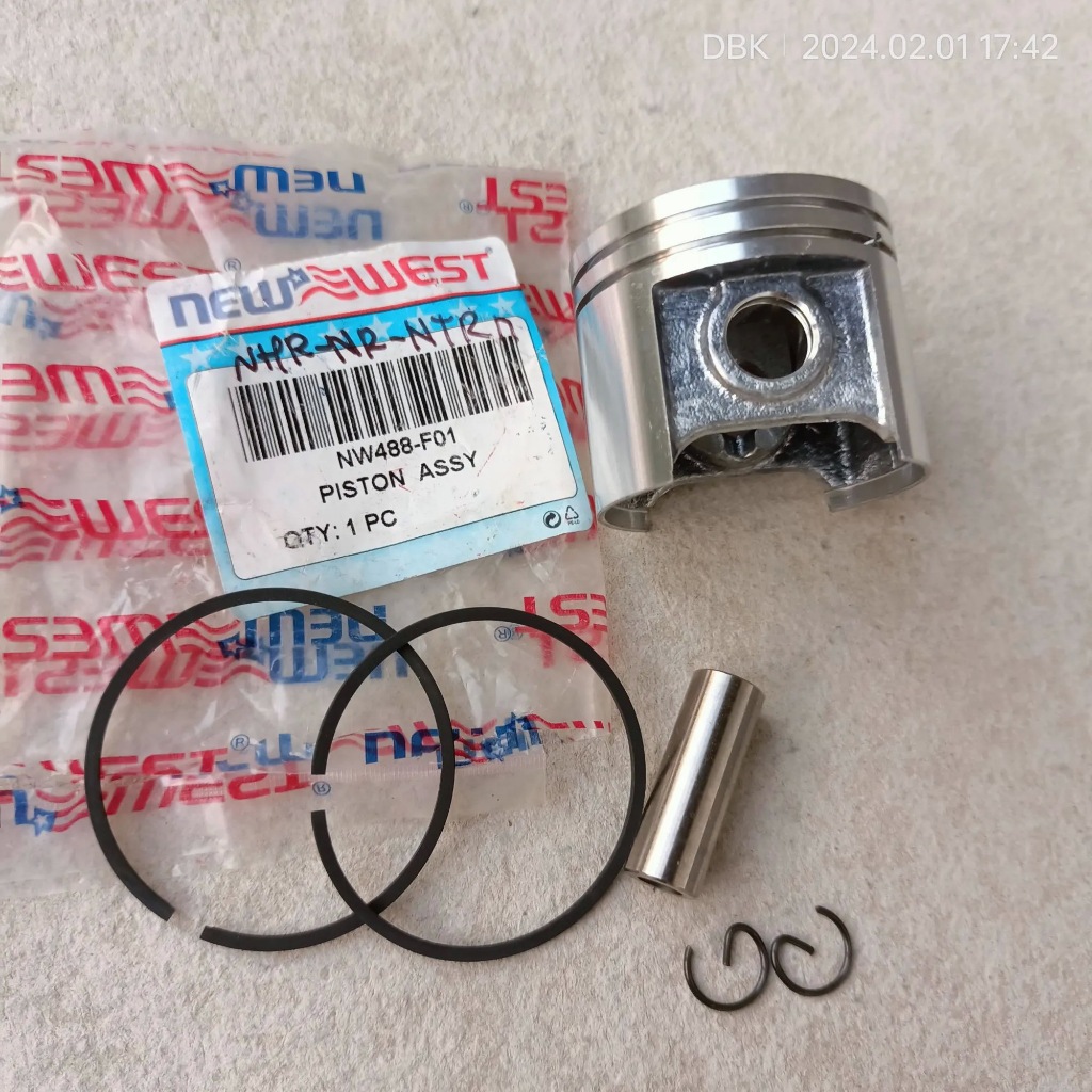 ลูกสูบ488 นิวเวส 488แท้  488 488SUPER ลููกสูบแหวน42มิล Newwest 488Plus แท้ๆ เลื่อยยนต์ 488/488พลัส ข