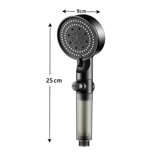 ฝักบัว อาบน้ำ ปรับได้ 5 ระดับ มีตัวกรอง ฝักบัวแรงดันสูง Cotton Micro Filter