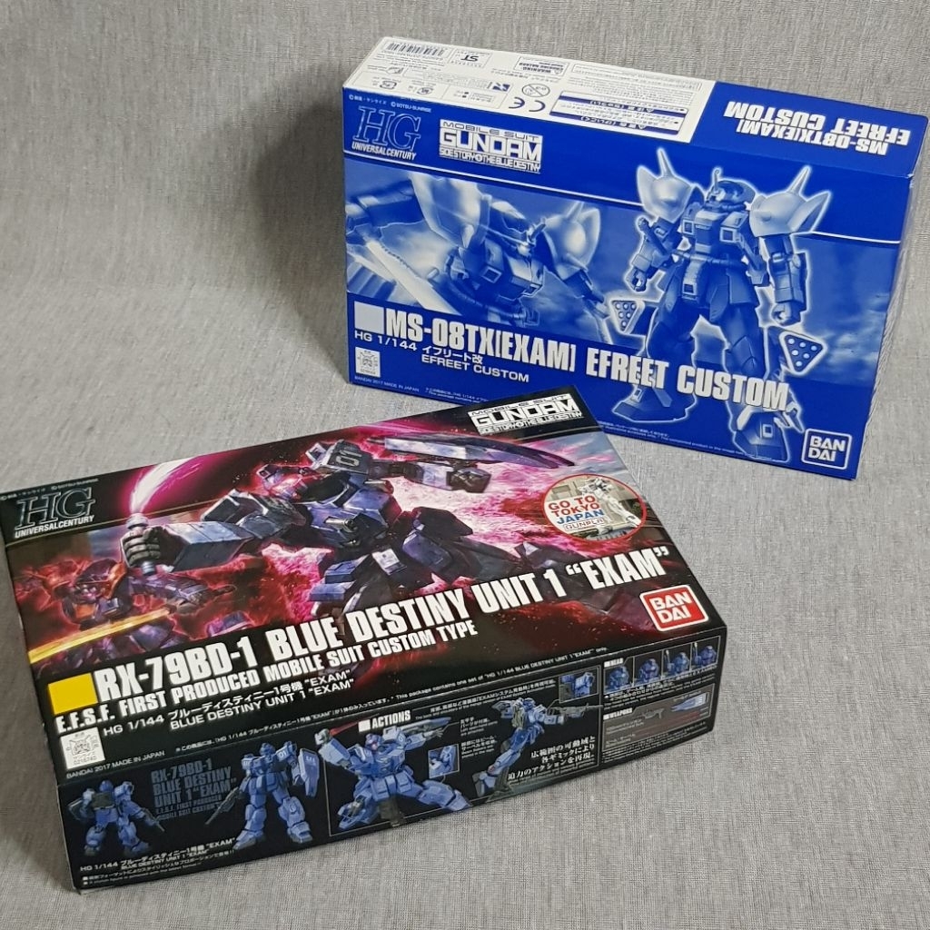 HGUC 1/144 RX-79BD-1 Blue Destiny Unit 1 "EXAM" and MS-08TX [EXAM] Efreet Custom (from The Blue Dest