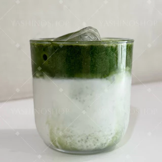 yashinoshop🚀[ส่งด่วนจาก กทม.]🍵 สั่งได้ 1 ใบ ต่อ 1 ออเดอร์เท่านั้น aesthetic 320ml แก้วใส แก้วมัทฉะ ทรงกระบอก แก้วหนา
