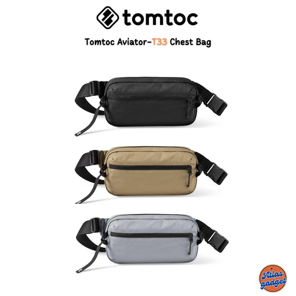Tomtoc Aviator-T33 Chest Bag กระเป๋าคาดอกอเนกประสงค์ดีไซน์ใหม่ เหมาะกับ iPhone Pro Max Series, AirPods, แบตสำรองฯ