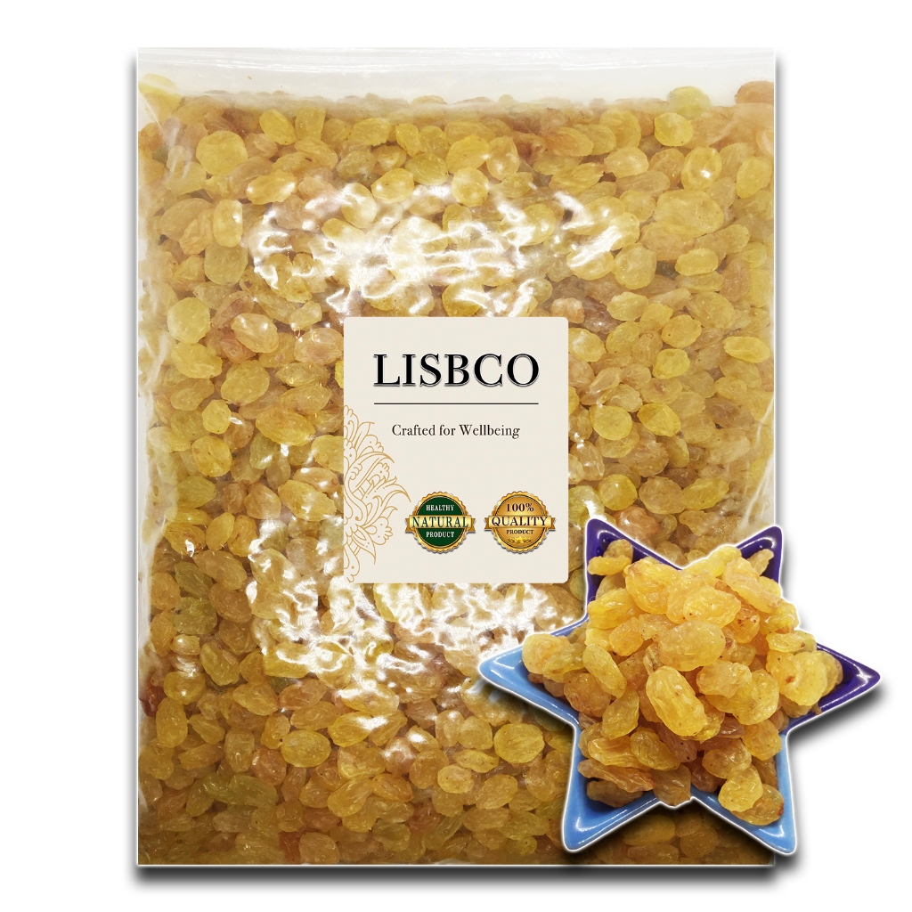 ลูกเกดทอง 1 กก. ลูกเกดสีทอง พร้อมทาน Golden Raisins 1 kg เกรด AA+ ลูกเกดเหลือง ส