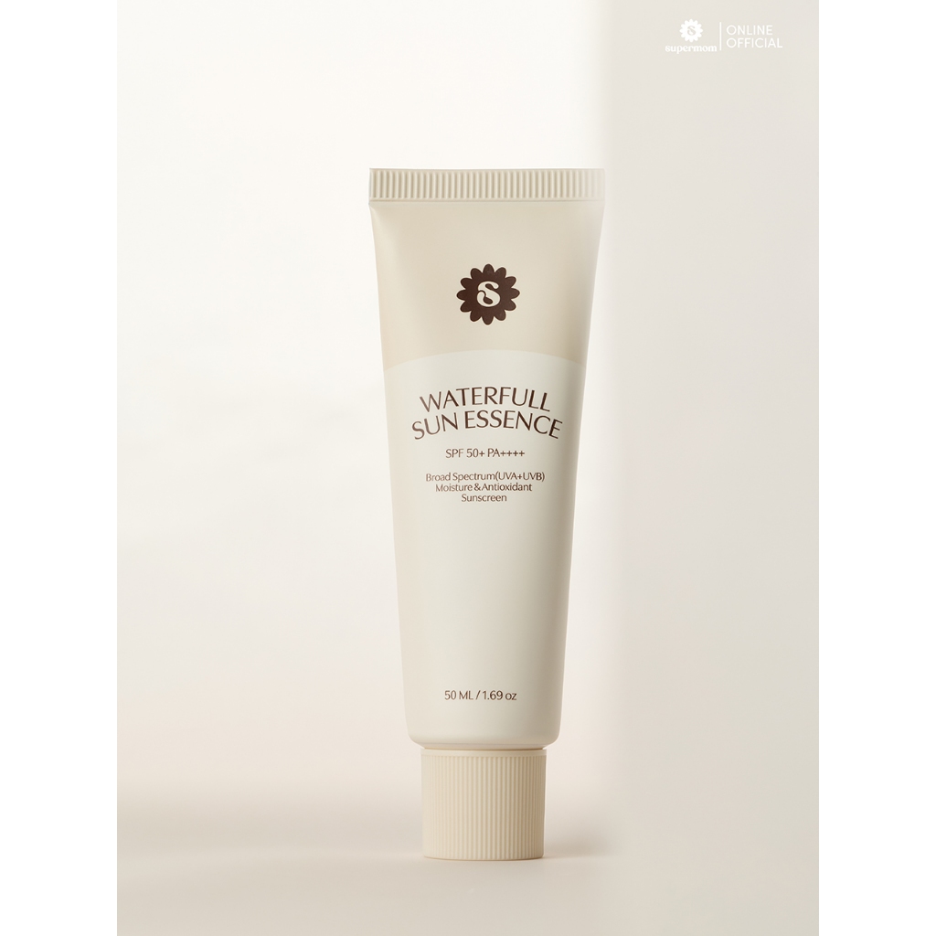 SUPERMOM l WATERFULL SUN ESSENCE  SPF 50+/PA++++ กันแดด เนื้อบางเบา ผ่านการทดสอบ