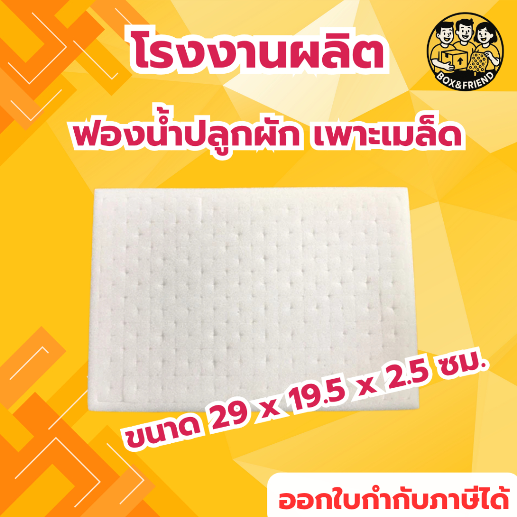 ฟองน้ำปลูกผัก เพาะเมล็ด สำหรับใช้ปลูกผักไฮโดรโปนิกส์ ฟองน้ำปลูกผัก ( 1 แผ่น 96 ก้อน )