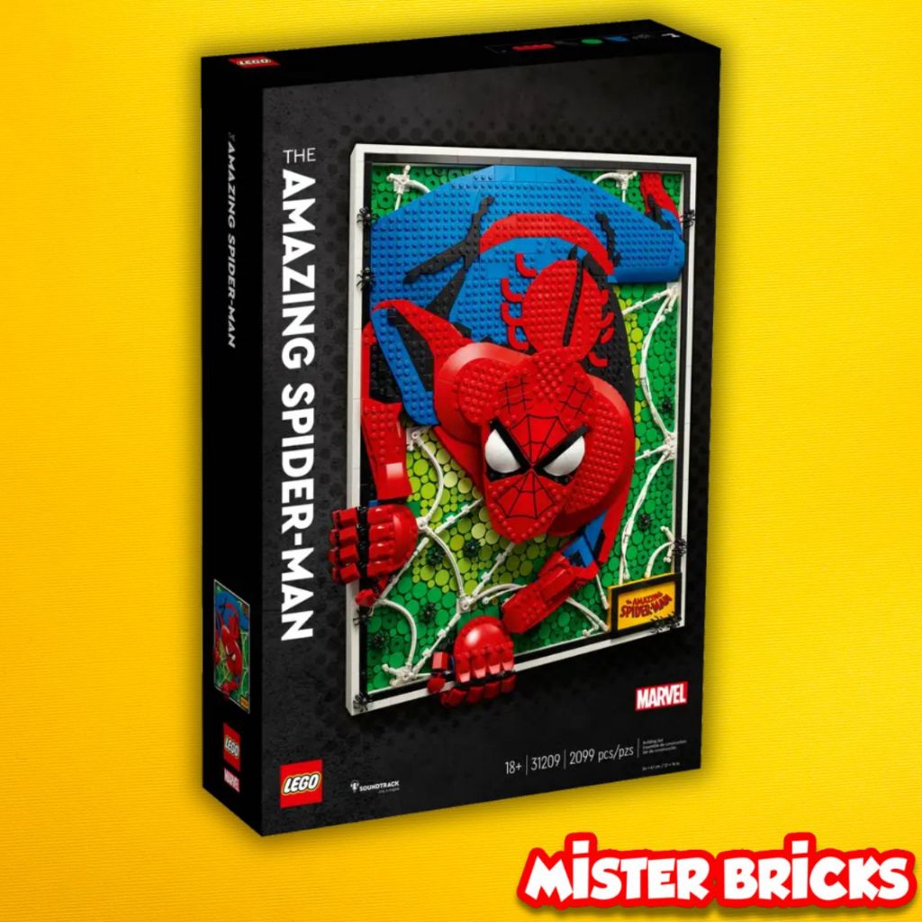 LEGO Art 31209 Spider-Man 3D ภาพศิลปะติดผนังสุดเท่ 2,099 ชิ้น สะสมผู้ใหญ่ Marvel